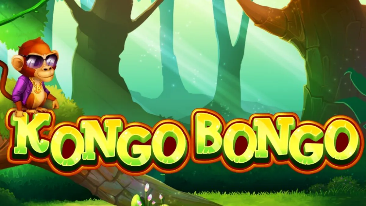 Interface vibrante do jogo de slot Kongo Bongo com tema de selva